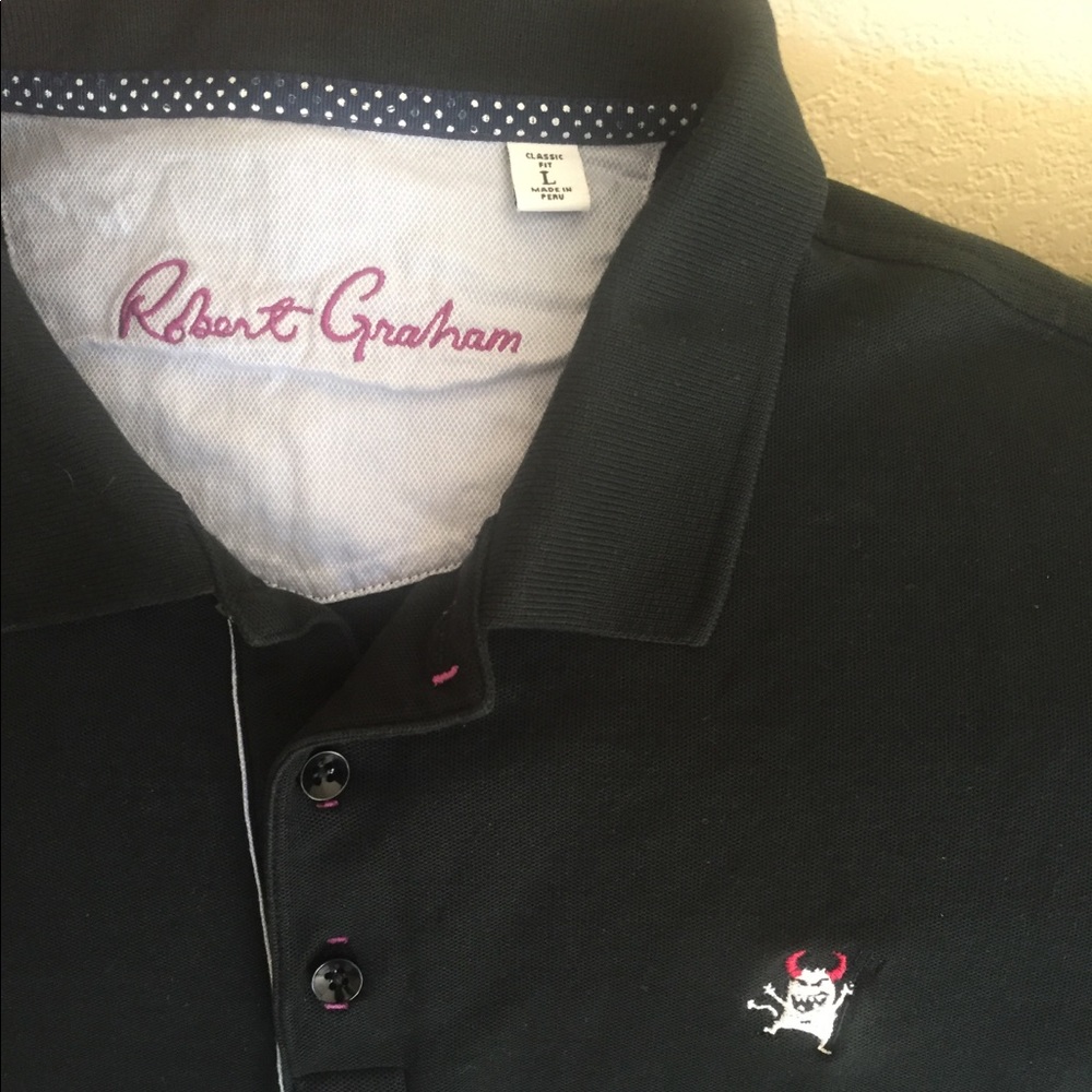 Robert graham black polo